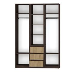 Шкаф распашной Флоренция (Венге/Дуб Крафт Золотой) в Кунгуре - kungur.mebel24.online | фото 2