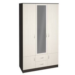 Шкаф Ронда ШК-3 с зеркалом (Венге/Беленый дуб) в Кунгуре - kungur.mebel24.online | фото