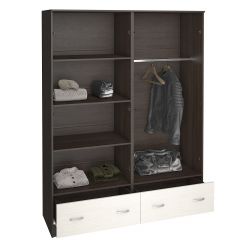 Шкаф Ронда ШК-4 с зеркалом (венге/беленый дуб) в Кунгуре - kungur.mebel24.online | фото 2