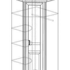 Шкаф угловой №562 "Алиса" (угол 875*875) в Кунгуре - kungur.mebel24.online | фото 2