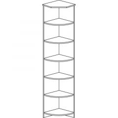 Шкаф угловой открытый №607 "Инна" Денвер светлый в Кунгуре - kungur.mebel24.online | фото 3