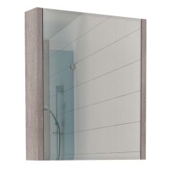 Шкаф-зеркало Quadro 60 Дуб серый левый/правый Домино (DQ1702HZ) в Кунгуре - kungur.mebel24.online | фото 1