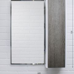 Шкаф-зеркало Uno 60 Дуб серый левый/правый Домино (DU1503HZ) в Кунгуре - kungur.mebel24.online | фото 7