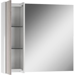 Шкаф-зеркало Uno 80 Дуб серый левый/правый Домино (DU1504HZ) в Кунгуре - kungur.mebel24.online | фото 4