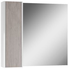 Шкаф-зеркало Uno 80 Дуб серый левый/правый Домино (DU1504HZ) в Кунгуре - kungur.mebel24.online | фото 6