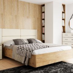Спальня Livorno Модульная (Софт Панакота/Дуб Бунратти) в Кунгуре - kungur.mebel24.online | фото 3