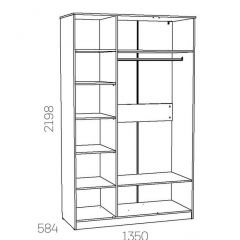 НМ 040.33 Х Шкаф для одежды "Оливия" в Кунгуре - kungur.mebel24.online | фото 3