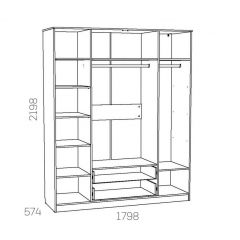 НМ 011.84 Х Шкаф комбинированный "Оливия" в Кунгуре - kungur.mebel24.online | фото 3