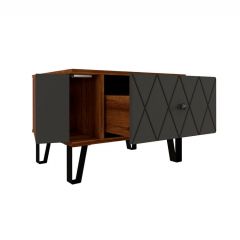 Спальня Римини ПМ-375.10 исп.2 Тумба (МДФ графит софт) в Кунгуре - kungur.mebel24.online | фото 2