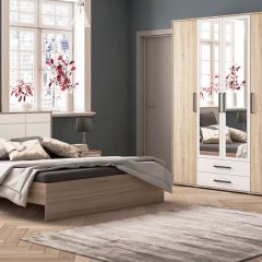Спальня Соната Тумба прикроватная (дуб сонома/белый) в Кунгуре - kungur.mebel24.online | фото 3