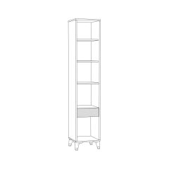 Стеллаж 13.145 Миндаль в Кунгуре - kungur.mebel24.online | фото 3