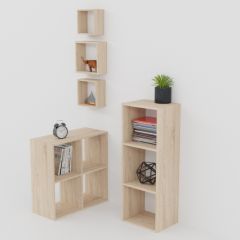 Стеллаж 3 секции (дуб сонома) в Кунгуре - kungur.mebel24.online | фото 4