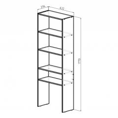 Стеллаж Элемент-1 (белый) в Кунгуре - kungur.mebel24.online | фото 2