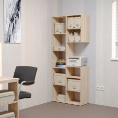 Стеллаж Элемент-2 (дуб сонома) в Кунгуре - kungur.mebel24.online | фото 3