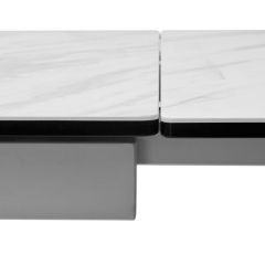 Стол BELLUNO 160 MARBLES KL-99 Белый мрамор матовый, итальянская керамика/ белый каркас, ®DISAUR в Кунгуре - kungur.mebel24.online | фото 7