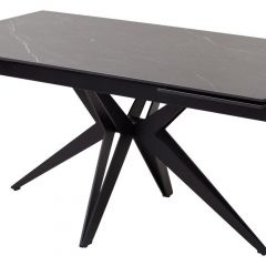 Стол FORIO 160 MATT BLACK MARBLE SOLID CERAMIC / BLACK, ®DISAUR в Кунгуре - kungur.mebel24.online | фото 1