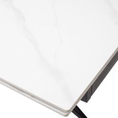 Стол FORIO 160 MATT WHITE MARBLE SOLID CERAMIC / BLACK, ®DISAUR в Кунгуре - kungur.mebel24.online | фото 9
