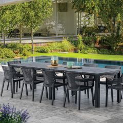 Стол раскладной Джули (Julie Double table 2 configurations) Графит в Кунгуре - kungur.mebel24.online | фото 5