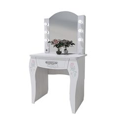 Стол туалетный Розалия №12 + ПОДСВЕТКА (лиственница белая, омела) в Кунгуре - kungur.mebel24.online | фото