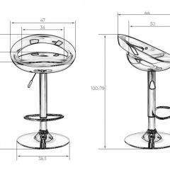 Стул барный DOBRIN DISCO LM-1010 (белый) в Кунгуре - kungur.mebel24.online | фото 2