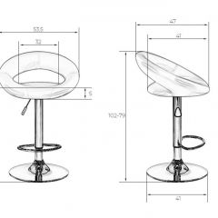 Стул барный DOBRIN MIRA LM-5001 (фиолетовый) в Кунгуре - kungur.mebel24.online | фото 3