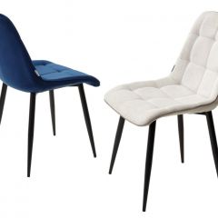 Стул CHIC BLUVEL-86 NAVY BLUE / черный каркас М-City в Кунгуре - kungur.mebel24.online | фото 2