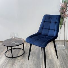 Стул CHIC BLUVEL-86 NAVY BLUE / черный каркас М-City в Кунгуре - kungur.mebel24.online | фото 5