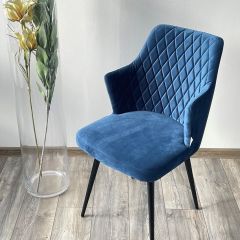 Стул HERMAN 360 град. СИНИЙ #29, велюр / черный каркас М-City в Кунгуре - kungur.mebel24.online | фото
