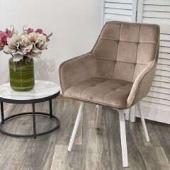 Стул MAVERICK 360 град. поворот. BLUVEL-40 BEIGE/ белый каркас, М-City в Кунгуре - kungur.mebel24.online | фото 2