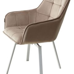 Стул MAVERICK 360 град. поворот. BLUVEL-40 BEIGE/ белый каркас, М-City в Кунгуре - kungur.mebel24.online | фото 8