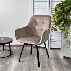 Стул MAVERICK 360 град. поворот. BLUVEL-40 BEIGE/ черный каркас, М-City в Кунгуре - kungur.mebel24.online | фото 5