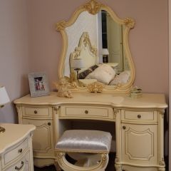 Туалетный стол + Зеркало Мона Лиза (крем) в Кунгуре - kungur.mebel24.online | фото 6