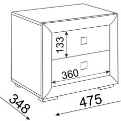 Тумба прикроватная Глэдис М30 (ЯШС/Белый) в Кунгуре - kungur.mebel24.online | фото 2
