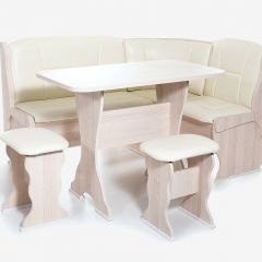ОРХИДЕЯ Уголок кухонный (кожзам-Борнео крем) ясень в Кунгуре - kungur.mebel24.online | фото 2