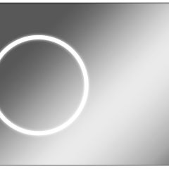 Зеркало Eclipse 100 black с подсветкой Sansa (SE1032Z) в Кунгуре - kungur.mebel24.online | фото