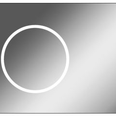 Зеркало Eclipse 90 black с подсветкой Sansa (SE1031Z) в Кунгуре - kungur.mebel24.online | фото 1