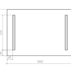 Зеркало Good Light 2-100 с подсветкой Домино (GL7016Z) в Кунгуре - kungur.mebel24.online | фото 3