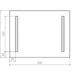 Зеркало Good Light 2-90 с подсветкой Домино (GL7015Z) в Кунгуре - kungur.mebel24.online | фото 6