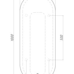 Зеркало Кито 1000х400 с подсветкой Домино (GL7047Z) в Кунгуре - kungur.mebel24.online | фото 2