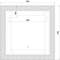 Зеркало Манила 700х700 с подсветкой Домино (GL7052Z) в Кунгуре - kungur.mebel24.online | фото 7