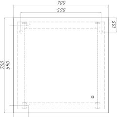 Зеркало Минск 700х700 с подсветкой Домино (GL7039Z) в Кунгуре - kungur.mebel24.online | фото 8