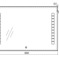 Зеркало Quadro 100 alum с подсветкой Sansa (SQ1019Z) в Кунгуре - kungur.mebel24.online | фото 7