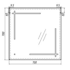 Зеркало Ray 70 black с подсветкой Sansa (SR1038Z) в Кунгуре - kungur.mebel24.online | фото 6