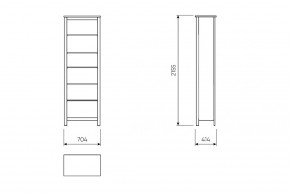 2.08.07.110.6 САГА стеллаж 70 темно-бирюзовый RU в Кунгуре - kungur.mebel24.online | фото