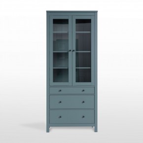 2.08.07.130.6 САГА шкаф с витриной 90 темно-бирюзовый RU в Кунгуре - kungur.mebel24.online | фото 2