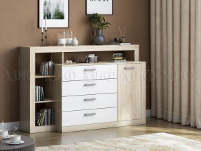 Ангара Комод (Белый глянец/Сонома) в Кунгуре - kungur.mebel24.online | фото 2