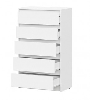 АЙДЕН КМ06-700 Комод 5 ящиков (белый) в Кунгуре - kungur.mebel24.online | фото 2