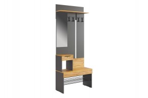 БАСКО Прихожая К2 (графит) в Кунгуре - kungur.mebel24.online | фото 2