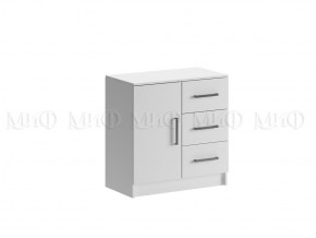 БАСЯ Комод с 3-мя ящиками, дверью (белый) в Кунгуре - kungur.mebel24.online | фото