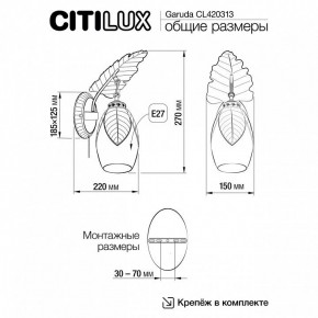 Бра Citilux Garuda CL420313 в Кунгуре - kungur.mebel24.online | фото 5